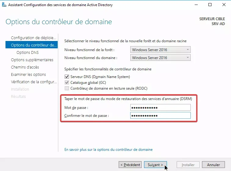 A password must be specified