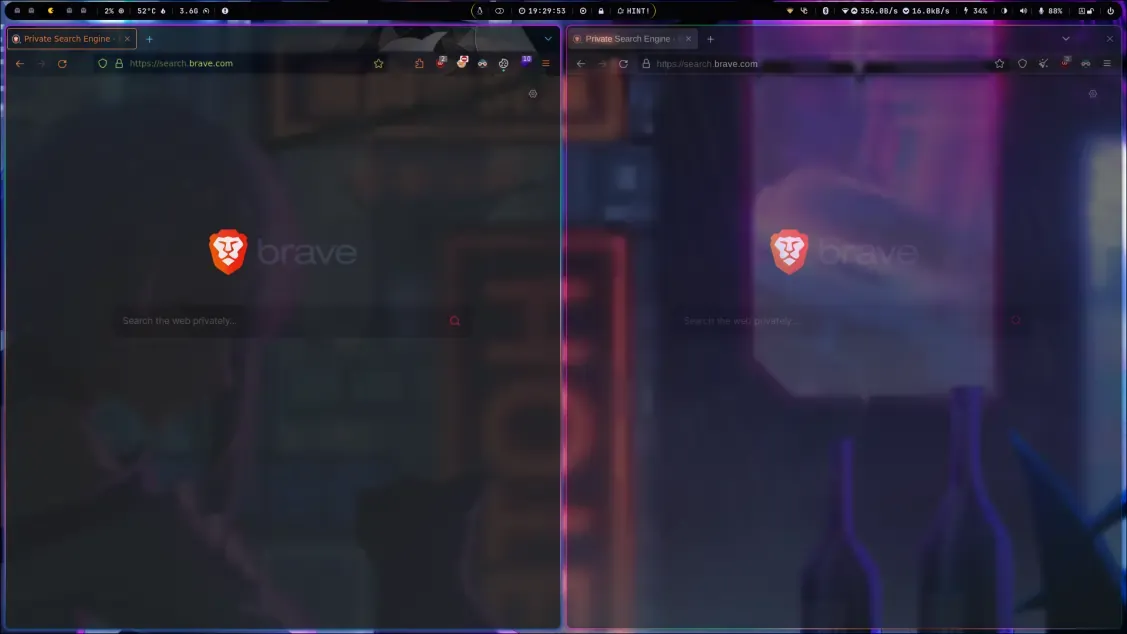Left browser is opened in exegol