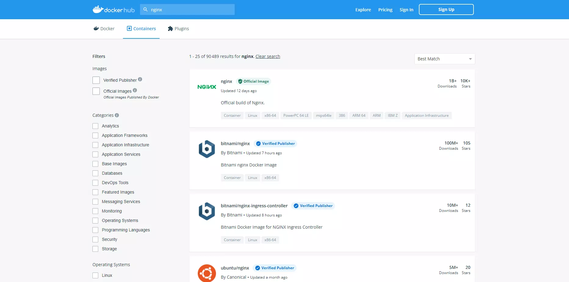 Image nginx